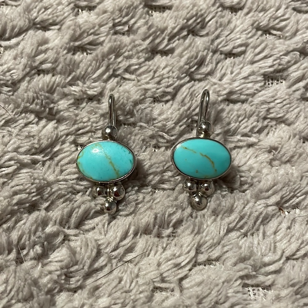 Turquoise and Silver Earrings